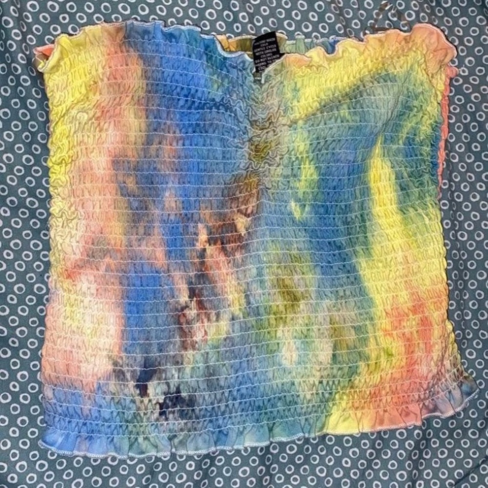 Colorful Tie-Dye Tube Top